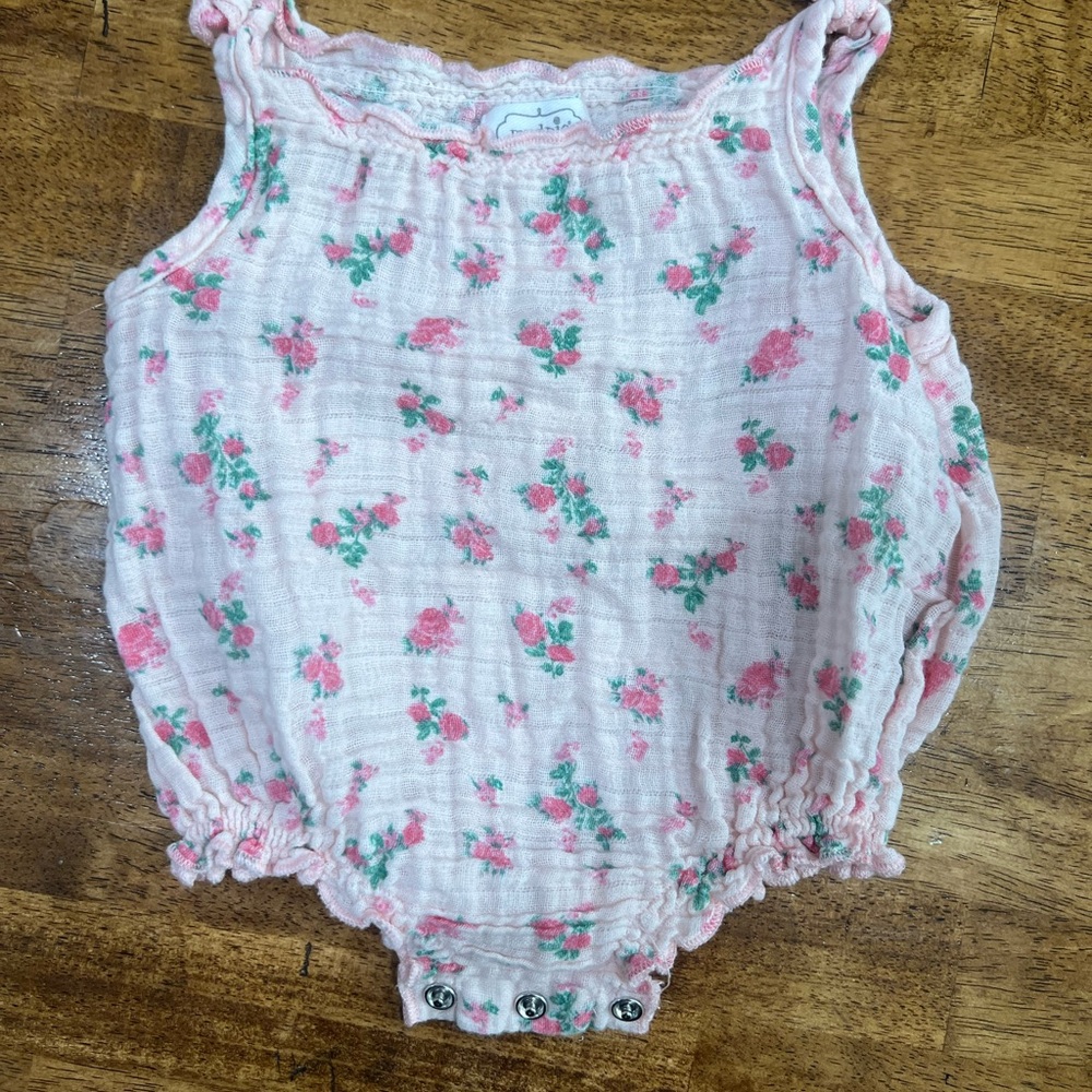 Mudpie Floral Muslin Baby Bubble Romper